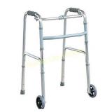 Deluxe Folding Walker with 5" Front Wheels Height