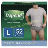 Depend FIT-FLEX Incontinence Underwear for Men,