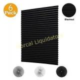 LUCKUP 6 PackCordless Blackout Pleated Fabric