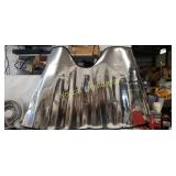 Reflective front window auto shade with suction