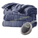 Sunbeam Channeled Velvet Plush Electric Heated