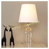 SOTTAE 18" Modern Simple Clear Glass Lamp Bedroom