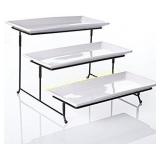 Gibson 3 Tier Rectangular Serving Platter, Three