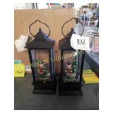 Lot of 2 Lighted 11" Nutcracker Water Snow Globe