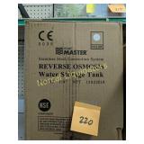 New home master reverse osmosis water storage