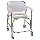 Duro-Med Shower Chair With Wheels, Commode Chair