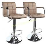 Leopard Modern Square Back Adjustable Bar Stools