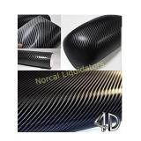 4D Black Carbon Fiber Vinyl Wrap Sticker Air