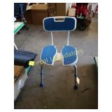 Shower chair with no slip seat adjustable new