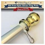 New USA Flag Co. Flag Pole by Free-Spin Anti-Wrap