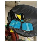 Used 2.5 ankle weights and hand weights