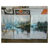 SET OF 3 CANVAS WALL ART NEW
EA MEASURES 23.5 X