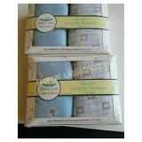 BABE LUV MUSLIN SWADDLE BLANKETS LOT OF 2 DOUBLE