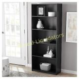 5-shelf Adjustable Wood Bookcase Book Storage