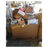 Pallet of damaged or incomplete items.  Must take