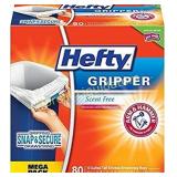 Hefty Gripper Trash/Garbage Bags (Odor Control,
