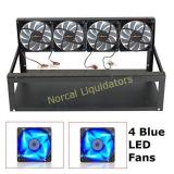 4 FAN GAMING COOLING RIG RACK NEW