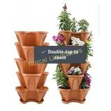 Houseables 5 Tier Planter, Stackable, 28" H x 12"