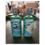 2 bottles of Act zero alcohol mouthwash. New