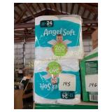 Lot of 2 Angel Soft 12 double roll toilet paper.