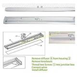 LOT OF 2 Hykolity 4FT 40W Linear LED Wraparound