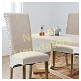 New Merax Dining Chair Set of 2 Fabric Padded