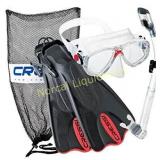 Cressi Palau Mask Fin Snorkel Set with Snorkeling