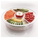 Clear 2pc Appetizer Server with Ice Tray new