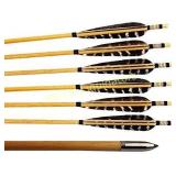 12 Pcs Turkey Feather Fletching Wooden Target
