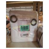 2 sheer 54"x84" grommet panels white  new