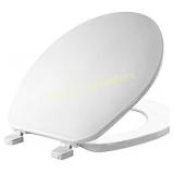 Bemis Economy Plastic Toilet Seat, Round, White,