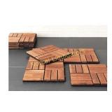 11 pcs 12x12 Outdoor Deck and Patio Interlocking F