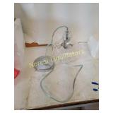 Hanging light fixture 8" x 6.5" 
Approximately a