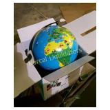 WORLD GLOBE 
HAS BEEN OPENED AND MESSED WITH