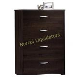 New Sauder Beginnings 4-Drawer Dresser, Cinnamon