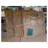 Set of 3 beige 12"x12" canvas storage colapsible
