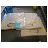 Lot of 3 beige collapsible storage bins. New