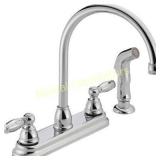 Peerless 2 handled kitchen faucet with side