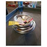 Lot of 10 drip bowls. A couple are bent