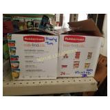 2 Rubbermaid food storage sets. Both missi g some