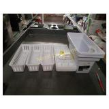 Multi lot.  2 ice bins, 2 ice trays and 3 small