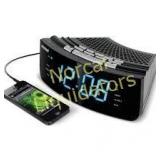 NS Blue LED Clock Radio with Digital