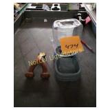 Pet lot. Chew toy and small gravity feed food