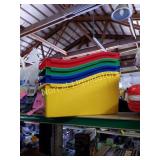 4 primary colored storage bins new