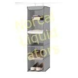 Whitmor Hanging 5 Section Accessory Shelves, Gray