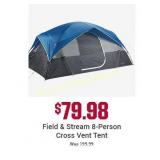 FIELD AND STREAM 8 PERSON CROSS VENT 8X14 FT DOME