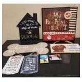 Assorted dog signs
