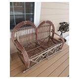 willow stick bench
