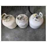 3 25lb propane tanks