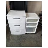 2 plastic dressers